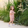 Organic Muslin Shirt with Buttons - Dusty Rose