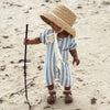 Organic Terry Onesie - Blue Striped