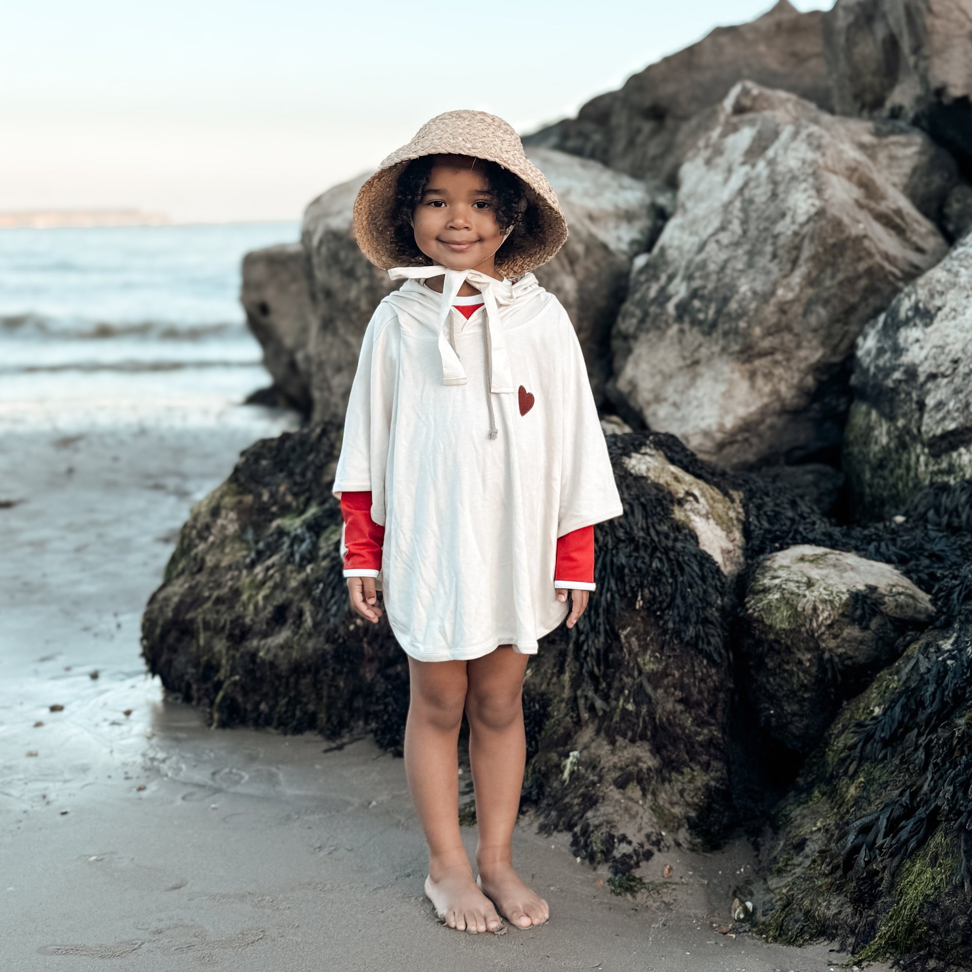 Organic UV Poncho - Sand - UPF50+