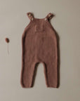 Organic Knit Dungarees - Walnut - S A L E