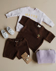 Organic Palm Summer Knit Shirt - Chocolate Brown