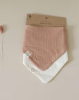Organic Muslin Bibs - Walnut/Sand - SALE