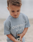 Organic Oversize Shirt - Dusty Blue - SALE