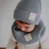 Organic Knit Scarf - Dusty Blue