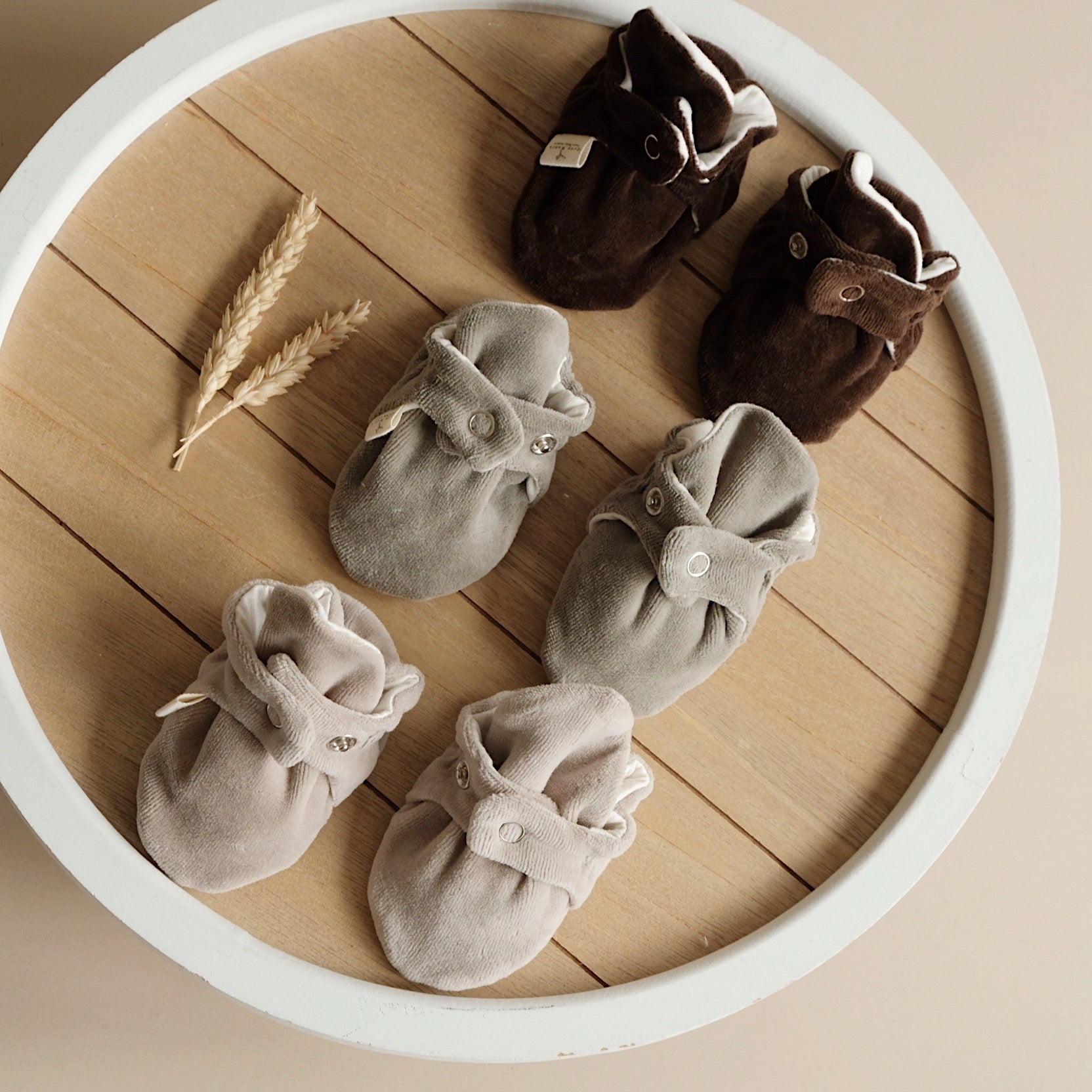 Organic Nicky Booties - Khaki