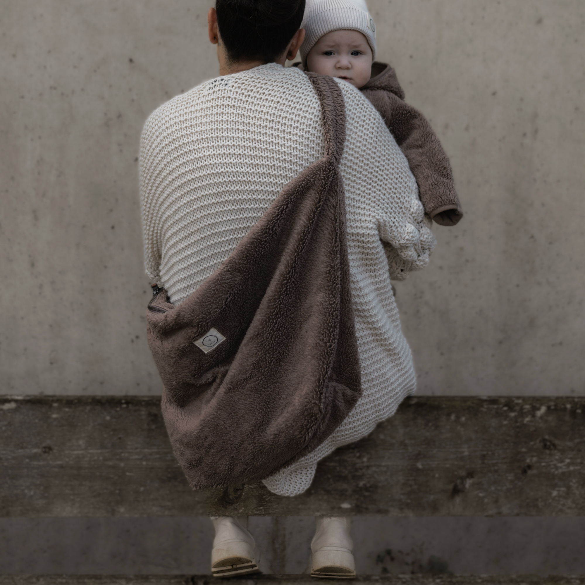 Organic Teddy Mum Bag - Mocha - SALE