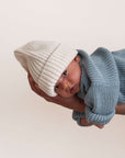 Organic Knit Cardigan - Dusty Blue - SALE