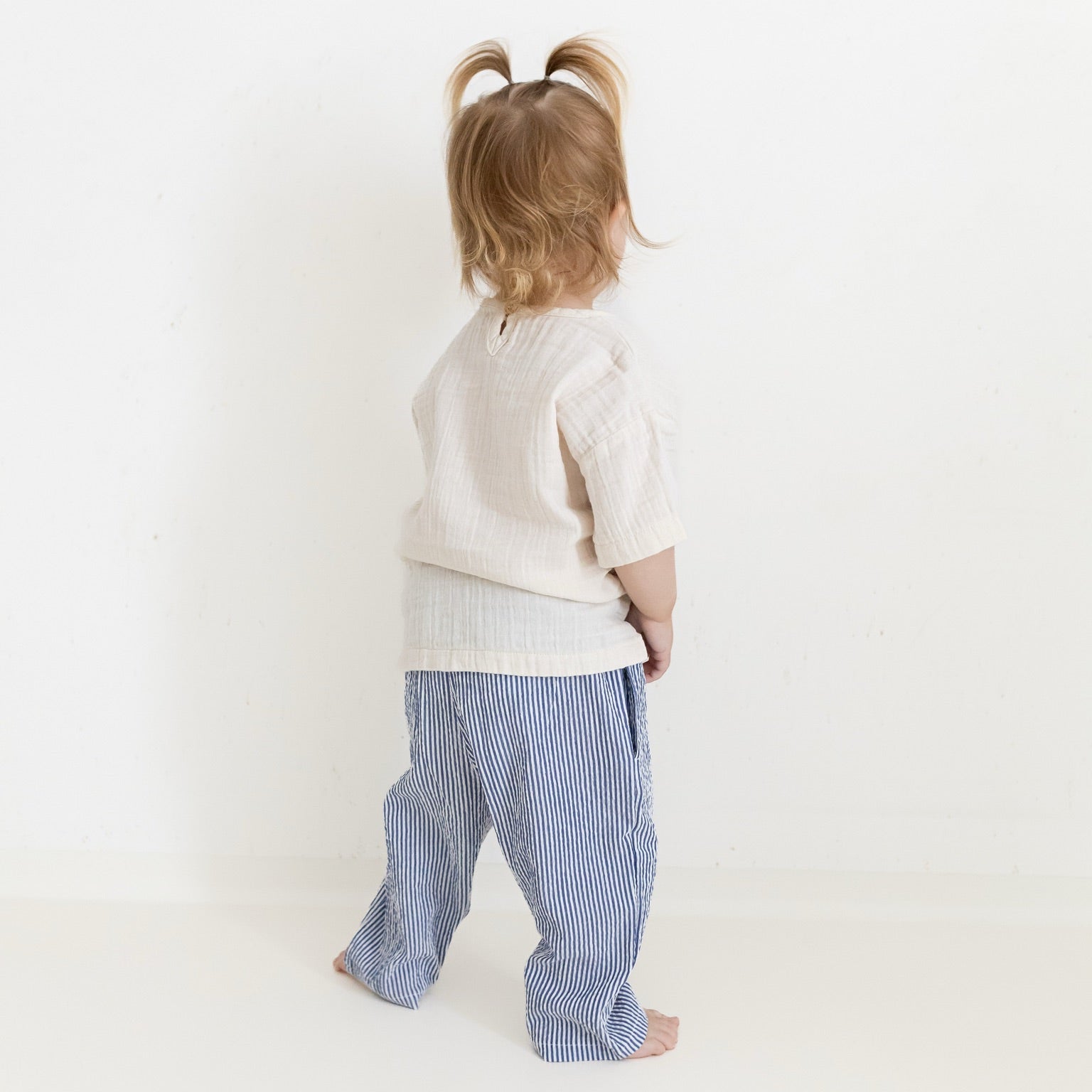 Organic Lounge Pants - Navy Striped