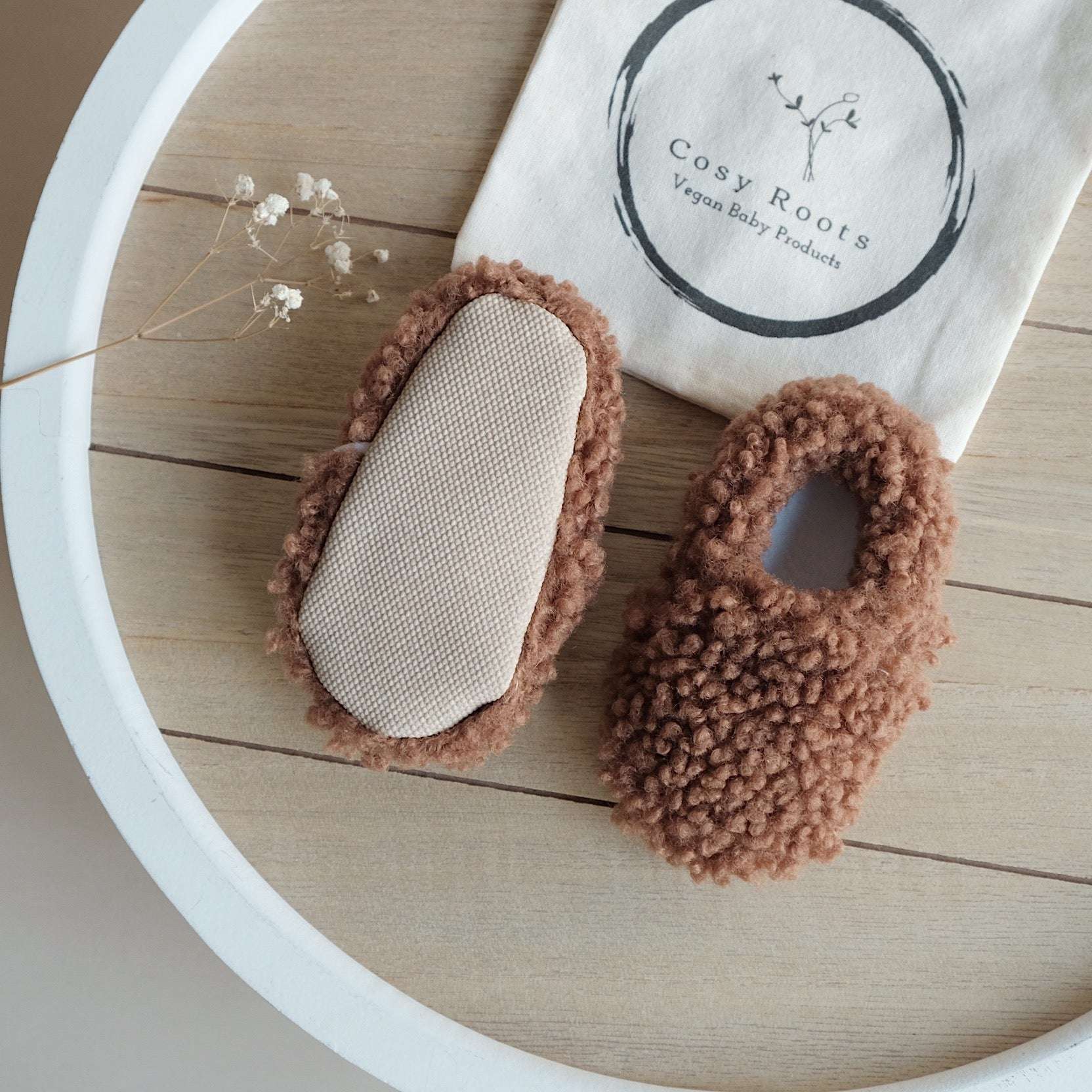 Vegan Shoes - Cosy Roots - Teddy Shoes - Chocolate