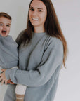 Organic Knit Pulli - MUM - Dusty Blue - SALE - OVERSIZE FIT