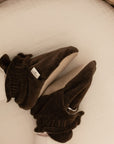 Organic Nicky Booties - Chocolate Brown