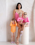 Sustainable UV Longsleeved Bathing Suit - Bright Orange (UV STANDARD 801)