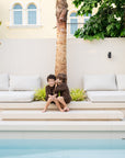 Organic Summer Knit Shorts - Chocolate Brown