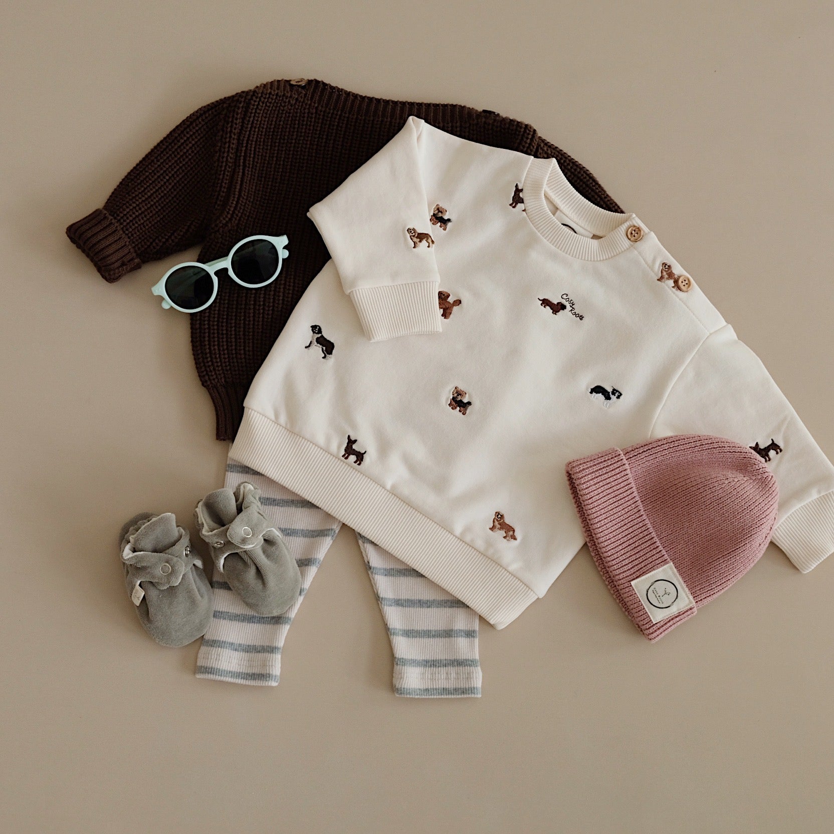 GOTS Organic Family Sweatshirt - Puppy Love