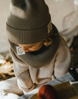 Organic Knit Scarf - Khaki