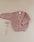 Organic Knit Cardigan - Dusty Rose - SALE