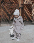 Organic Fleece Overall - Taupe Melange