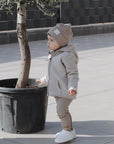 Organic Fleece Jacket - Taupe Melange