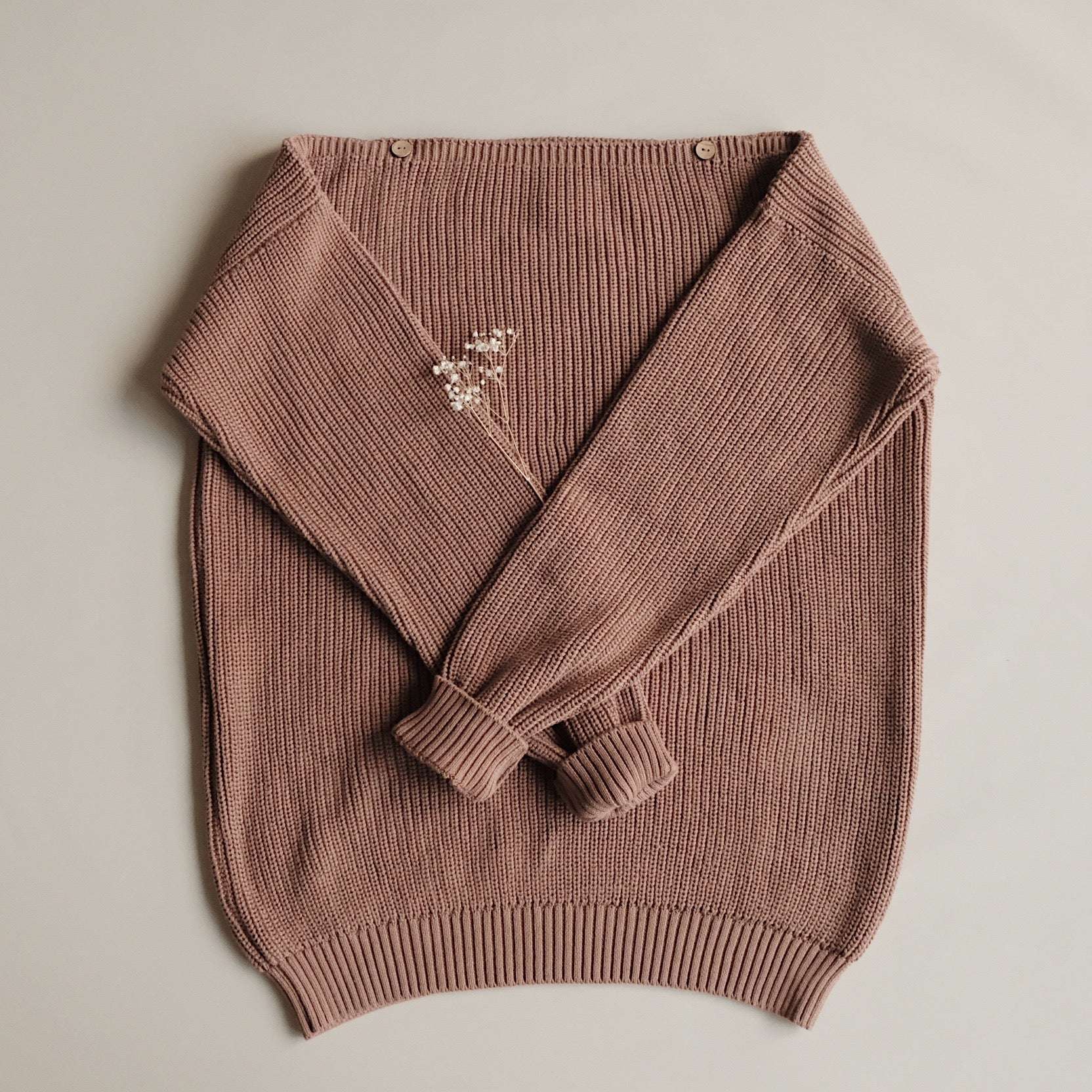 Organic Knit Pulli - MUM - Walnut - SALE - OVERSIZE FIT