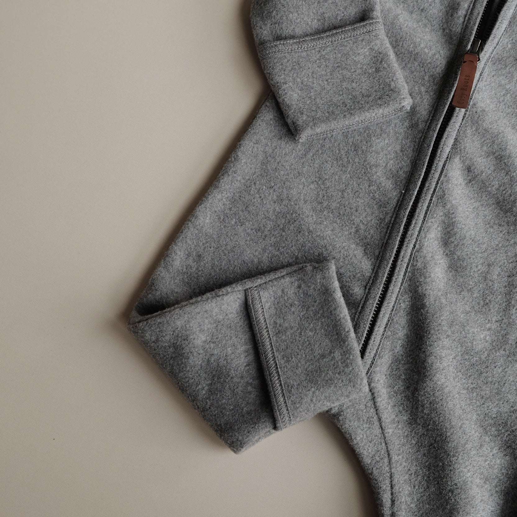 Organic Fleece Overall - Dark Grey Melange - SALE