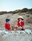 Sustainable UV Longsleeved Bathing Suit - Red (UV STANDARD 801)
