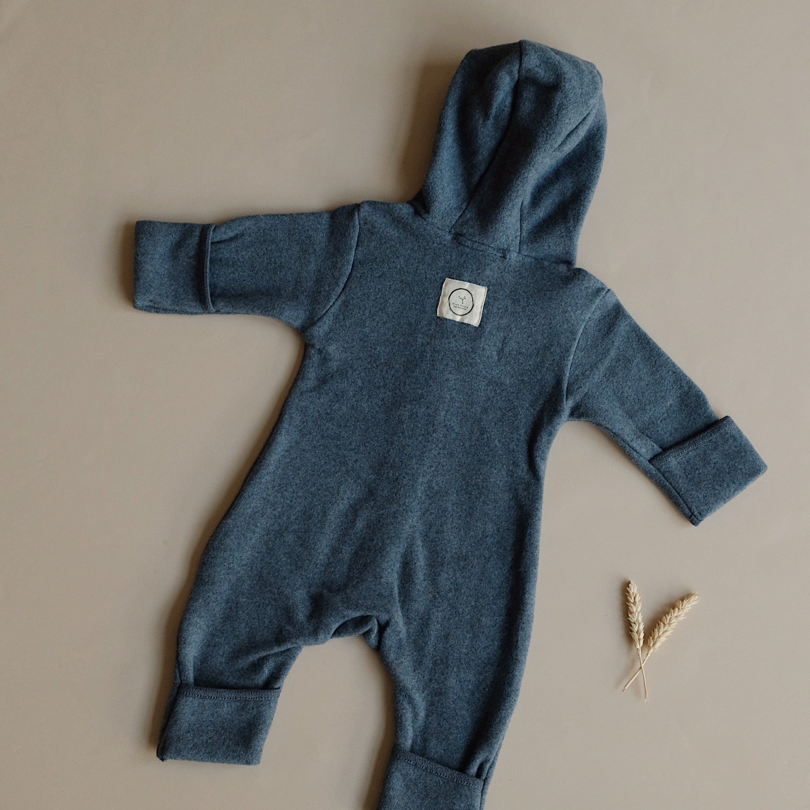 Organic Fleece Overall - Blue Melange - SALE