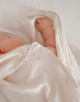 Organic Muslin Swaddle - Sand - 120x120cm - SALE