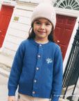 GOTS Organic Knit Cardigan - Blueberry Blue
