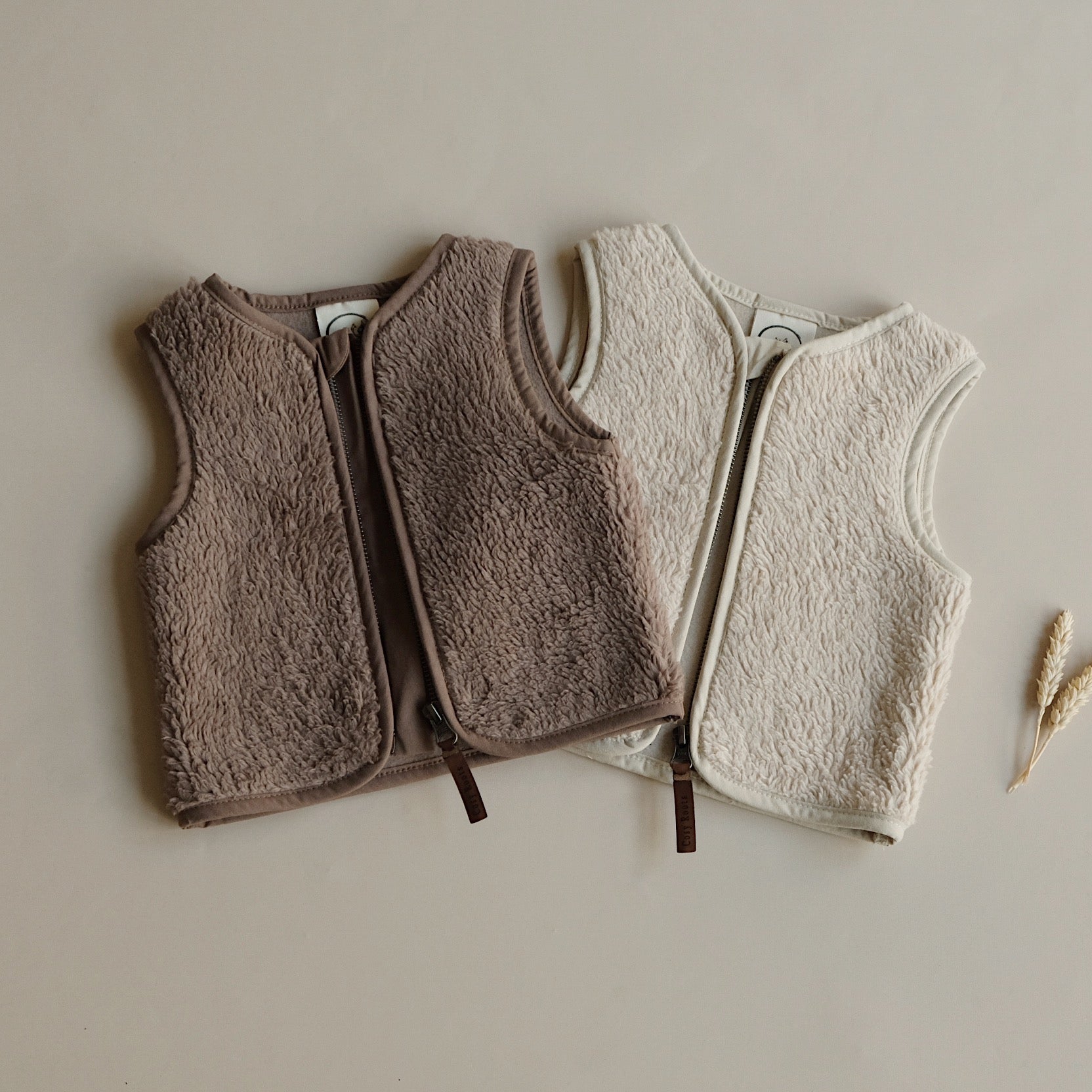Organic Teddy Vest - Mocha - SALE
