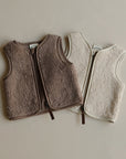 Organic Teddy Vest - Mocha - SALE