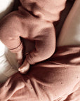 Organic Knit Dungarees - Dusty Rose - SALE