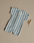 Organic Terry Onesie - Blue Striped