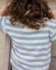 Organic Terry Shirt - Blue Striped