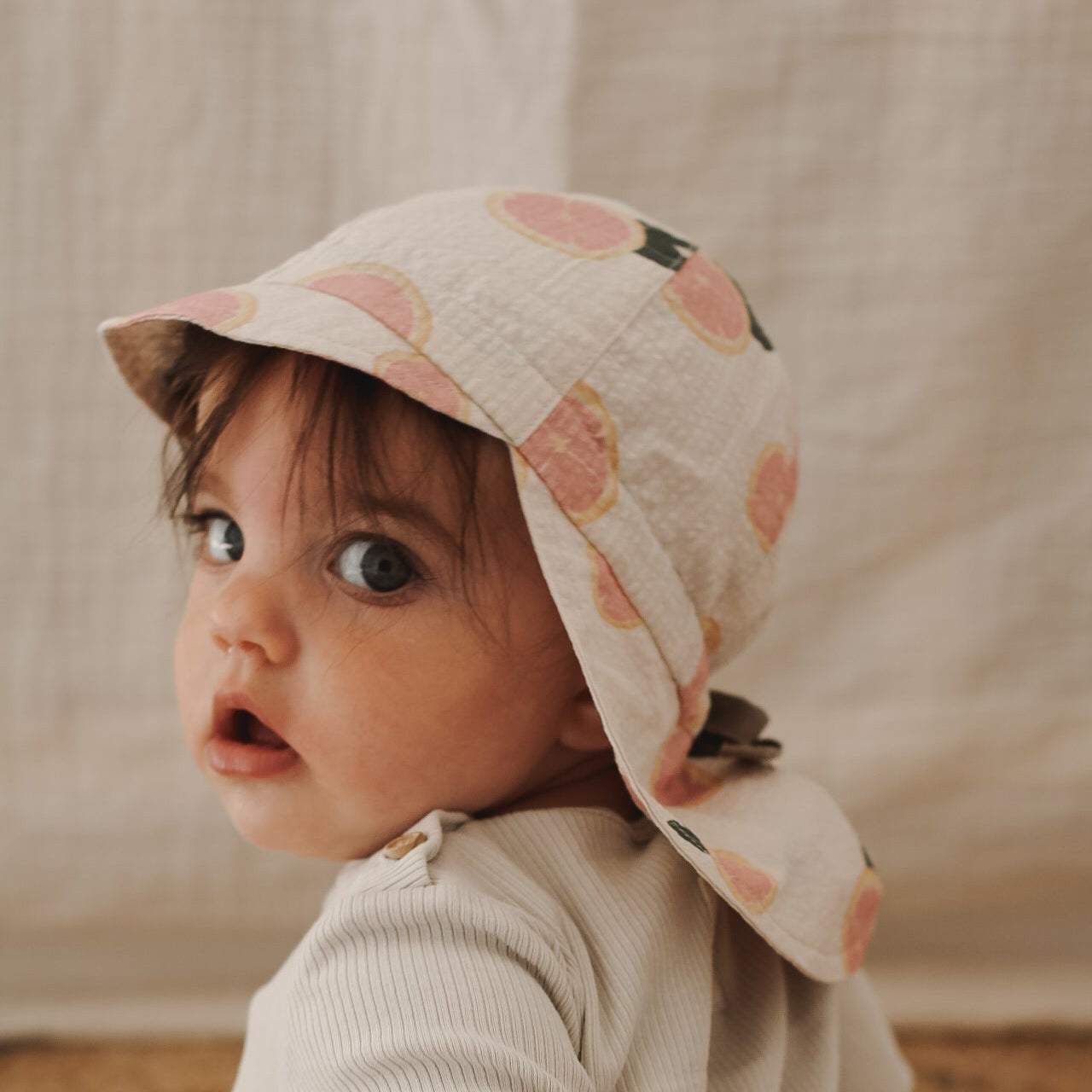 Organic Sun Hat - Little Grapefruits - UPF50+