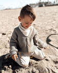 Organic Muslin Bibs - Khaki/Sand - SALE
