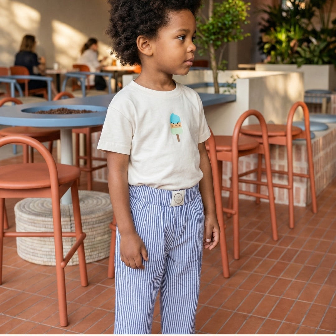 Organic Lounge Pants - Navy Striped