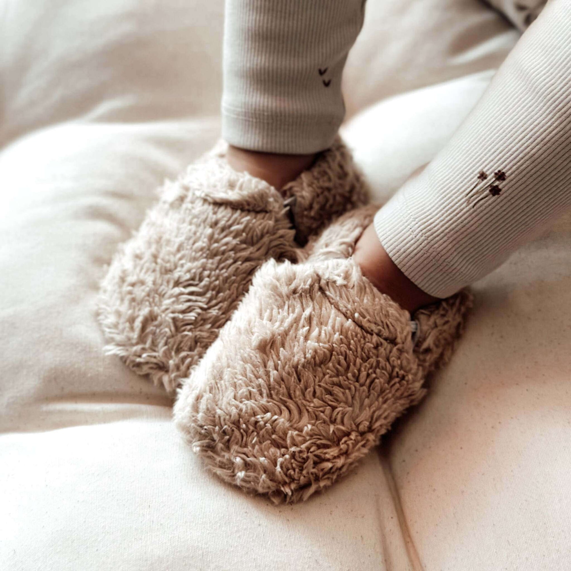 Organic Teddy Shoes - Cream - SALE