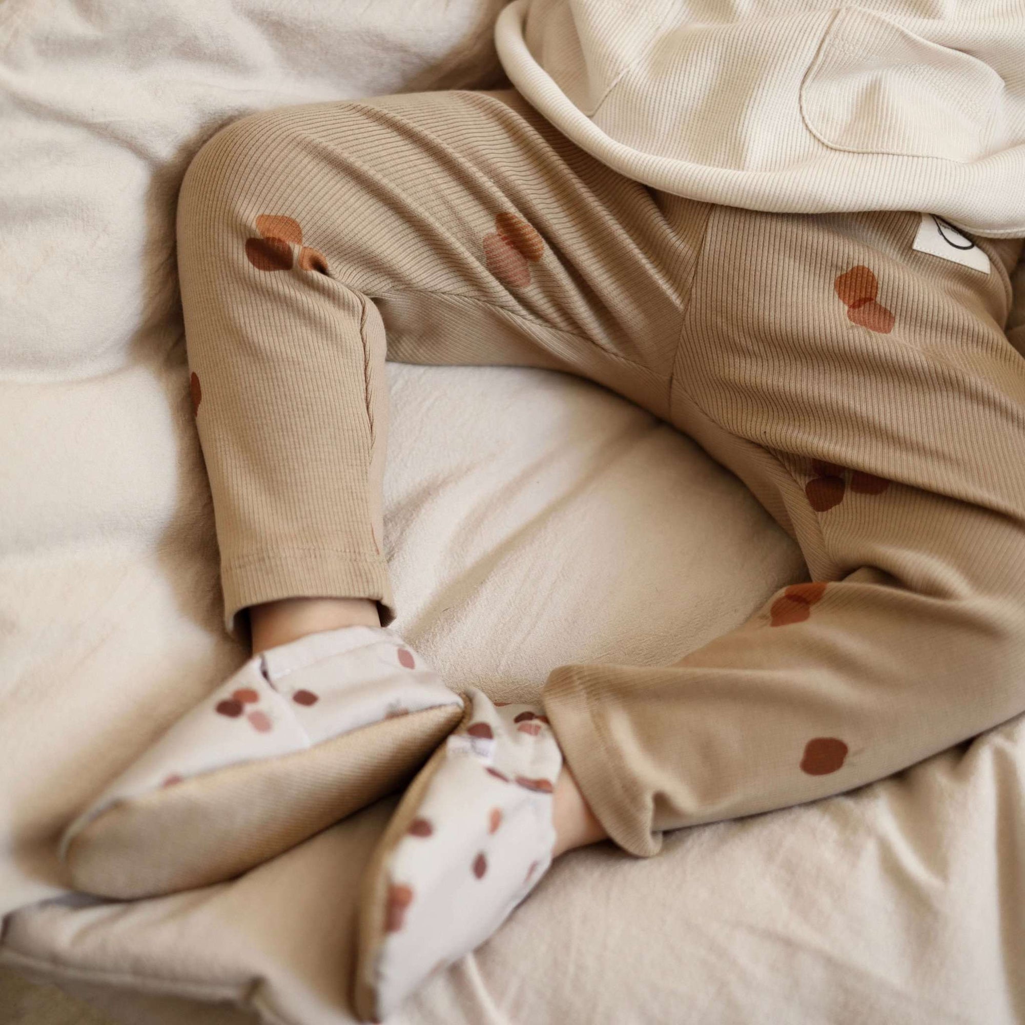 Organic Rib Leggings - Pure Apple - SALE
