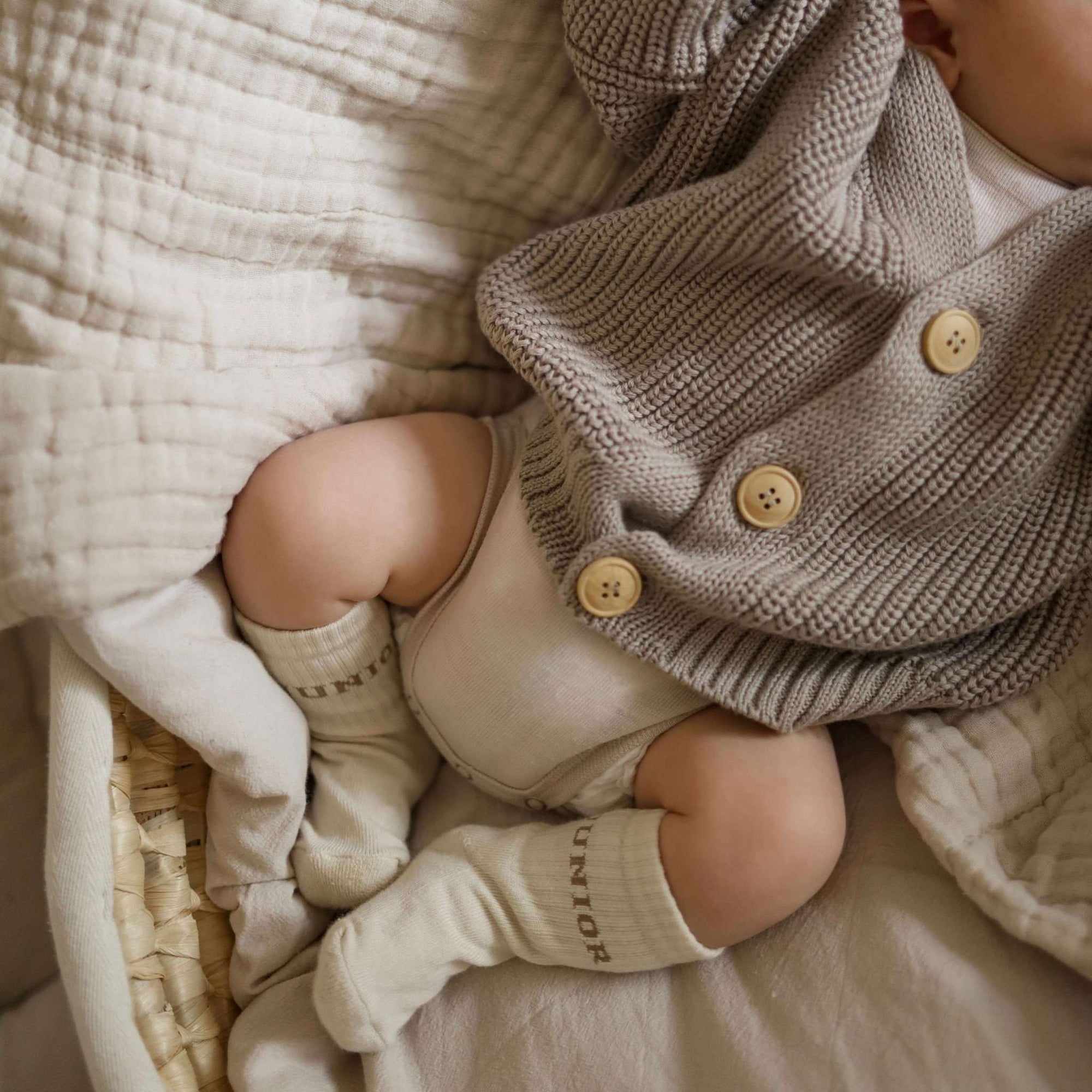 Organic Knit Cardigan - Caramel - SALE