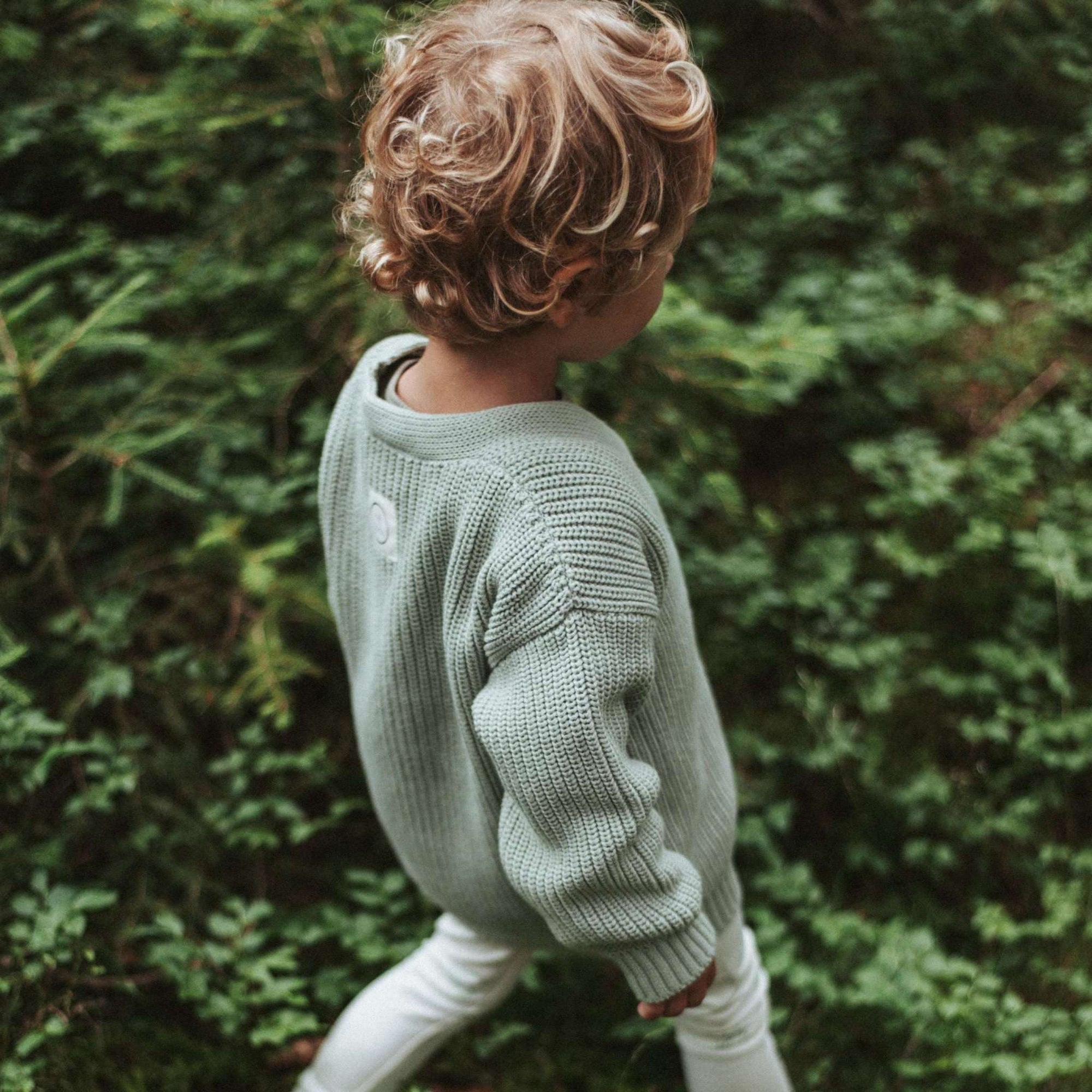 Organic Knit Cardigan - Seagrass - SALE