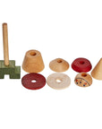 Natural Wooden Toy Stick - Red