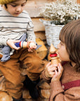 Natural Wooden Toy Stick - Red