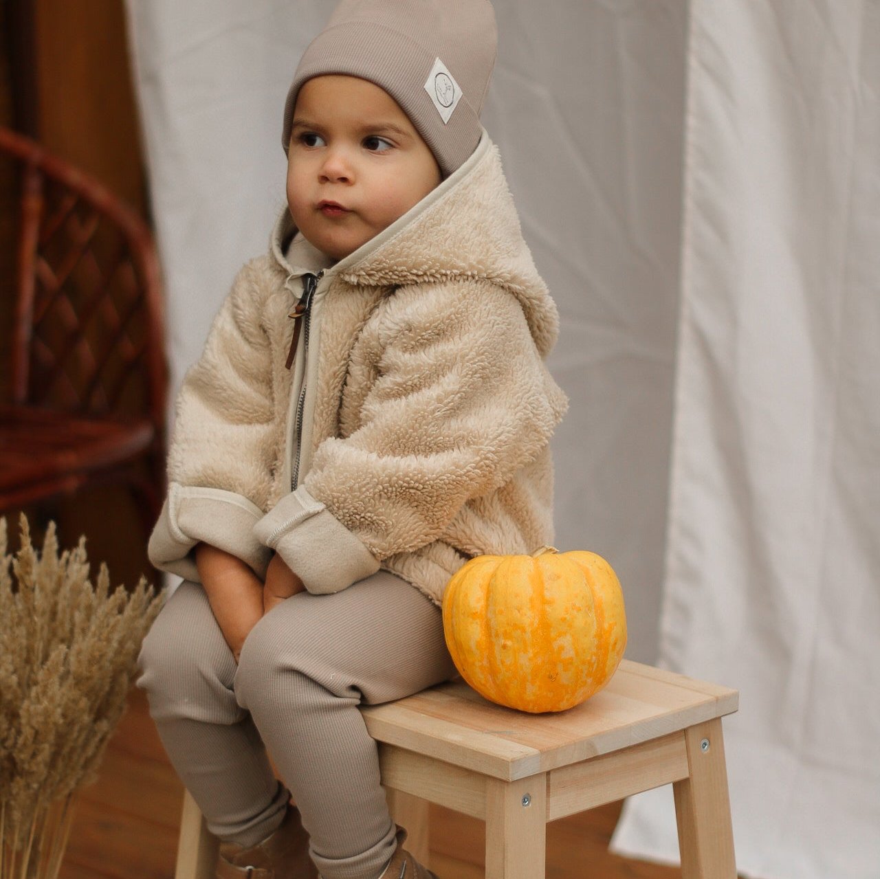 Organic Teddy Jacket - Cream - SALE
