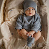 Organic Oversize Knit Pulli - Dusty Blue
