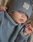 Organic Oversize Knit Pulli - Dusty Blue