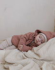 Organic Fleece Jacket - Dusty Rose Melange