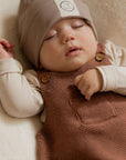 Organic Knit Dungarees - Walnut - S A L E