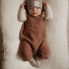 Organic Knit Dungarees - Walnut - S A L E