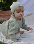 Organic Oversize Knit Pulli - Seagrass