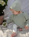 Organic Oversize Knit Pulli - Seagrass
